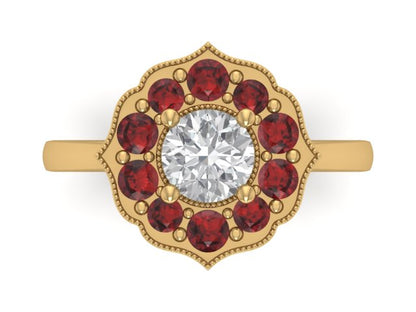14kt Garnet Dew Drops Heirloom Redesign