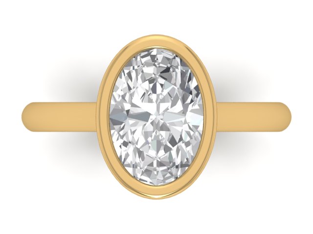14kt Modern Diamond Views Engagement Ring
