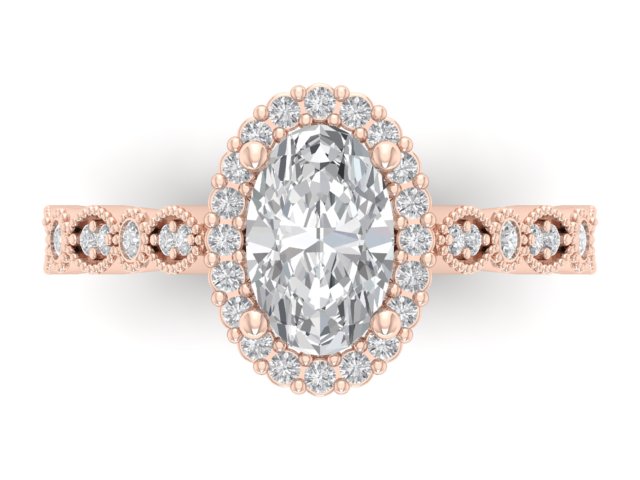 14kt Marquise Diamond Aura Engagement Ring