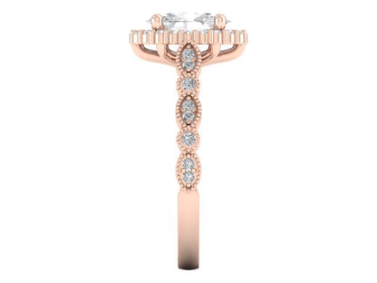 14kt Marquise Diamond Aura Engagement Ring