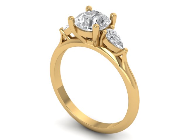 14kt Heirloom Golden Pomes Engagement Ring