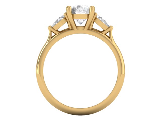 14kt Heirloom Golden Pomes Engagement Ring