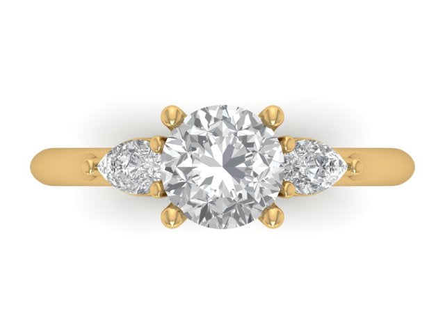 14kt Heirloom Golden Pomes Engagement Ring