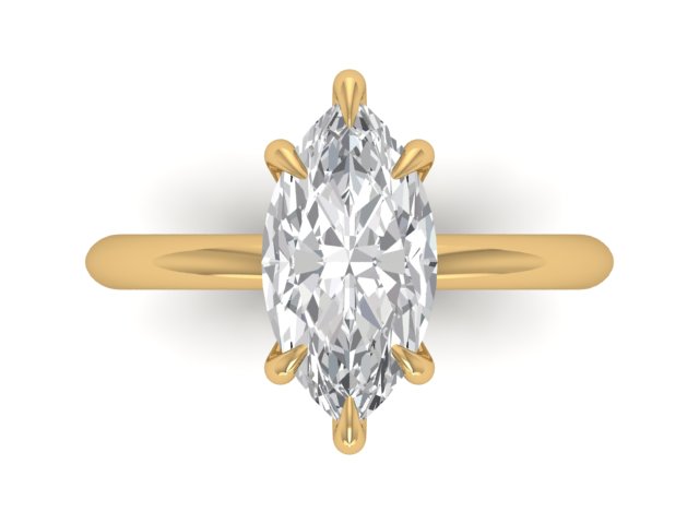 14kt Marquise Diamond Views Engagement Ring // For Victoria