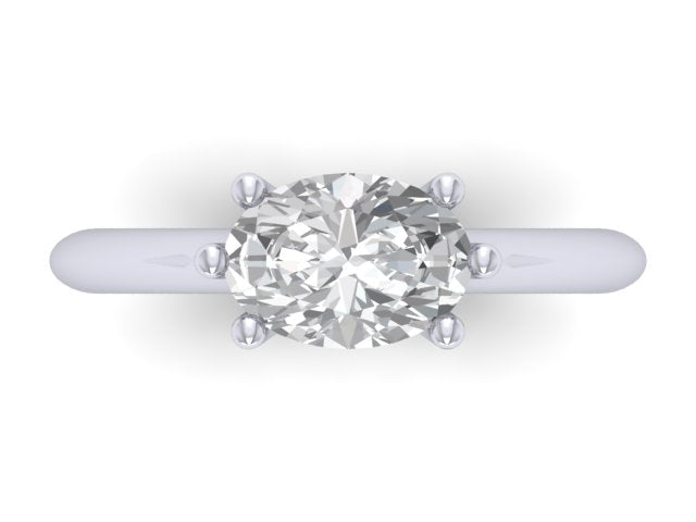 Plt Oval Diamond Horizons Engagement Ring