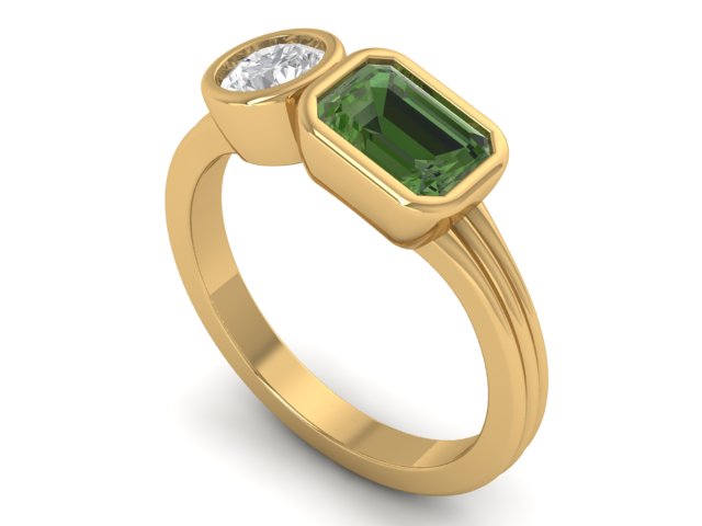 14kt Viridescent Kindly Ones Engagement Ring