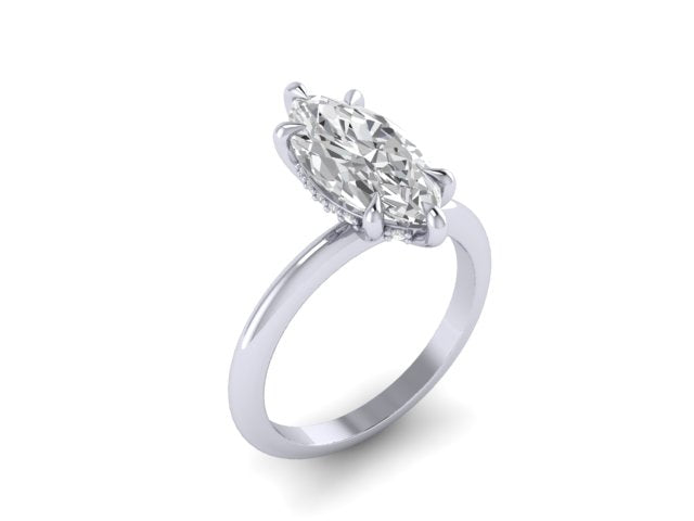 Plat Marquise Diamond Views Engagement Ring