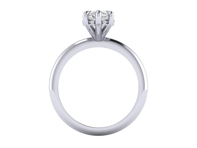 Plat Marquise Diamond Views Engagement Ring