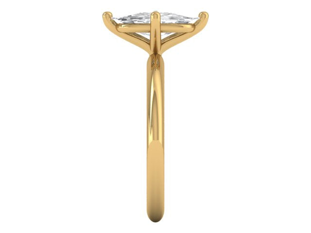 14kt Cushion Compass Guides Engagement Ring