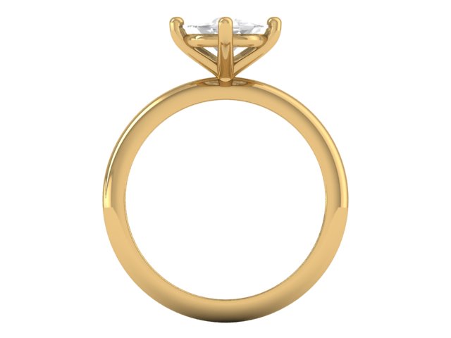 14kt Cushion Compass Guides Engagement Ring