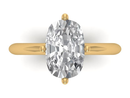 14kt Cushion Compass Guides Engagement Ring