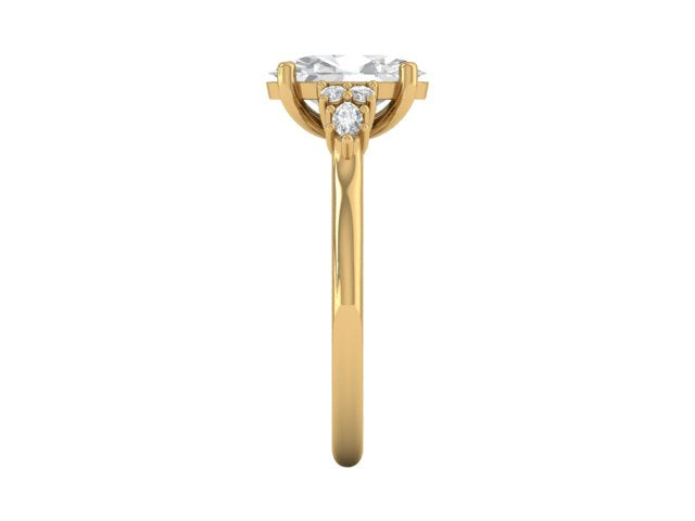 14kt Marquise Diamond Trails Engagement Ring