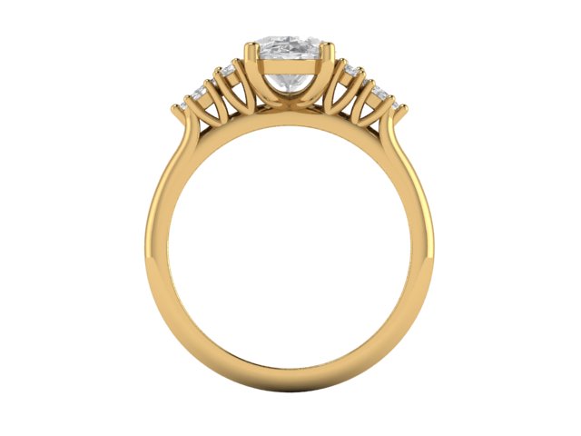 14kt Marquise Diamond Trails Engagement Ring