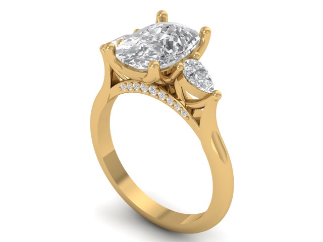 14kt Golden Shirin Engagement Ring