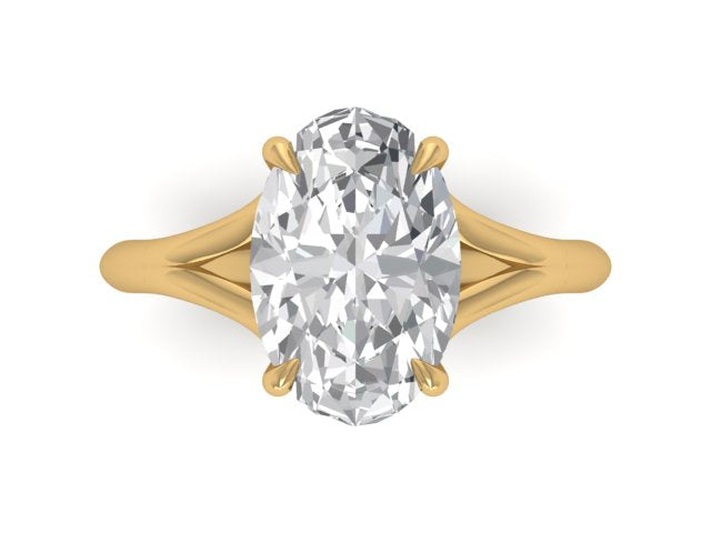 14kt Oval Diamond Frescoes Engagement Ring