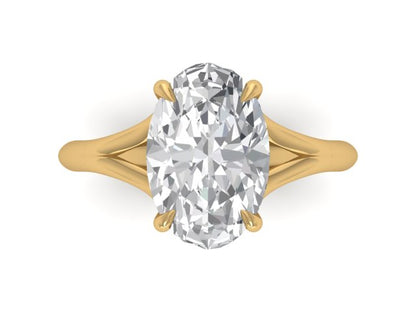 14kt Oval Diamond Frescoes Engagement Ring