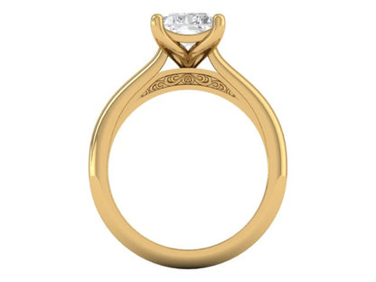 14kt Scrolled Frescoes Engagement Ring