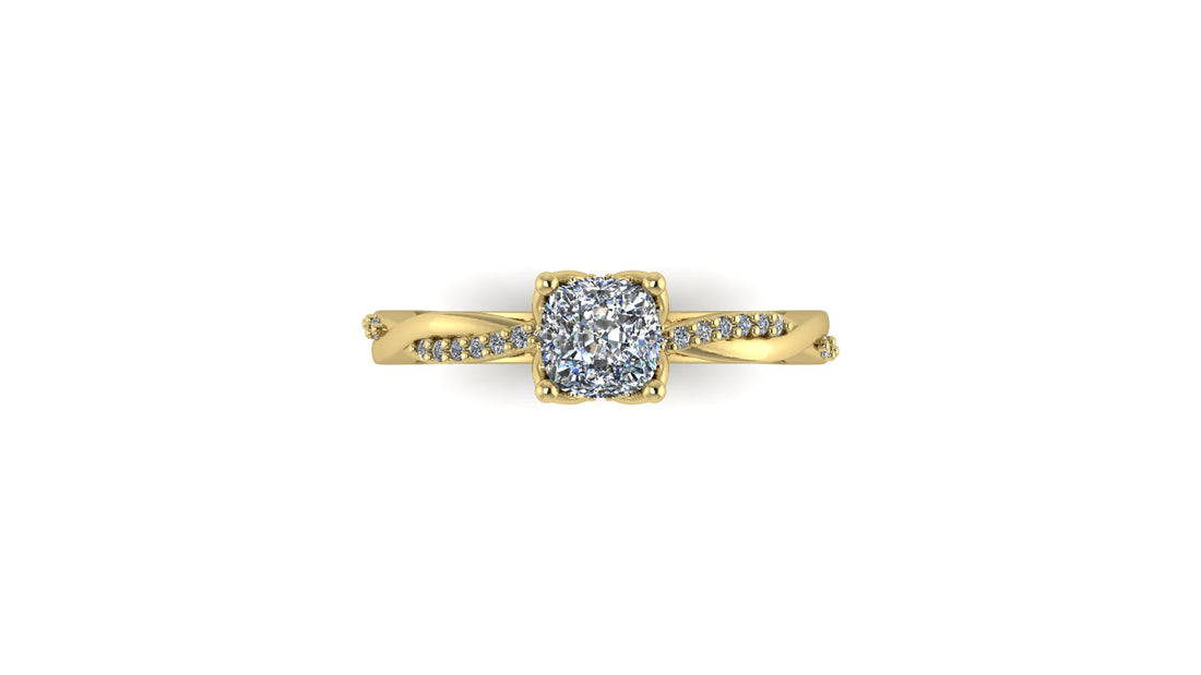 14kt Diamond Lace Engagement Ring