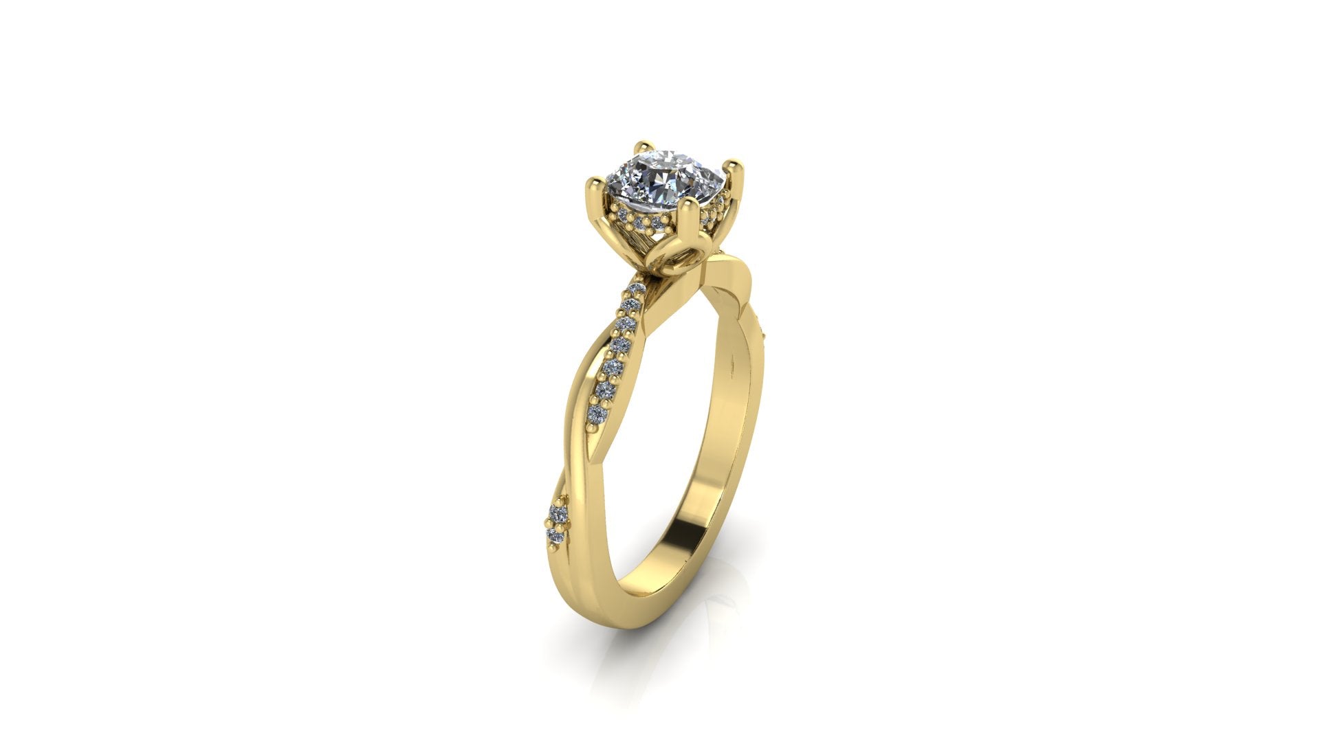 14kt Diamond Lace Engagement Ring