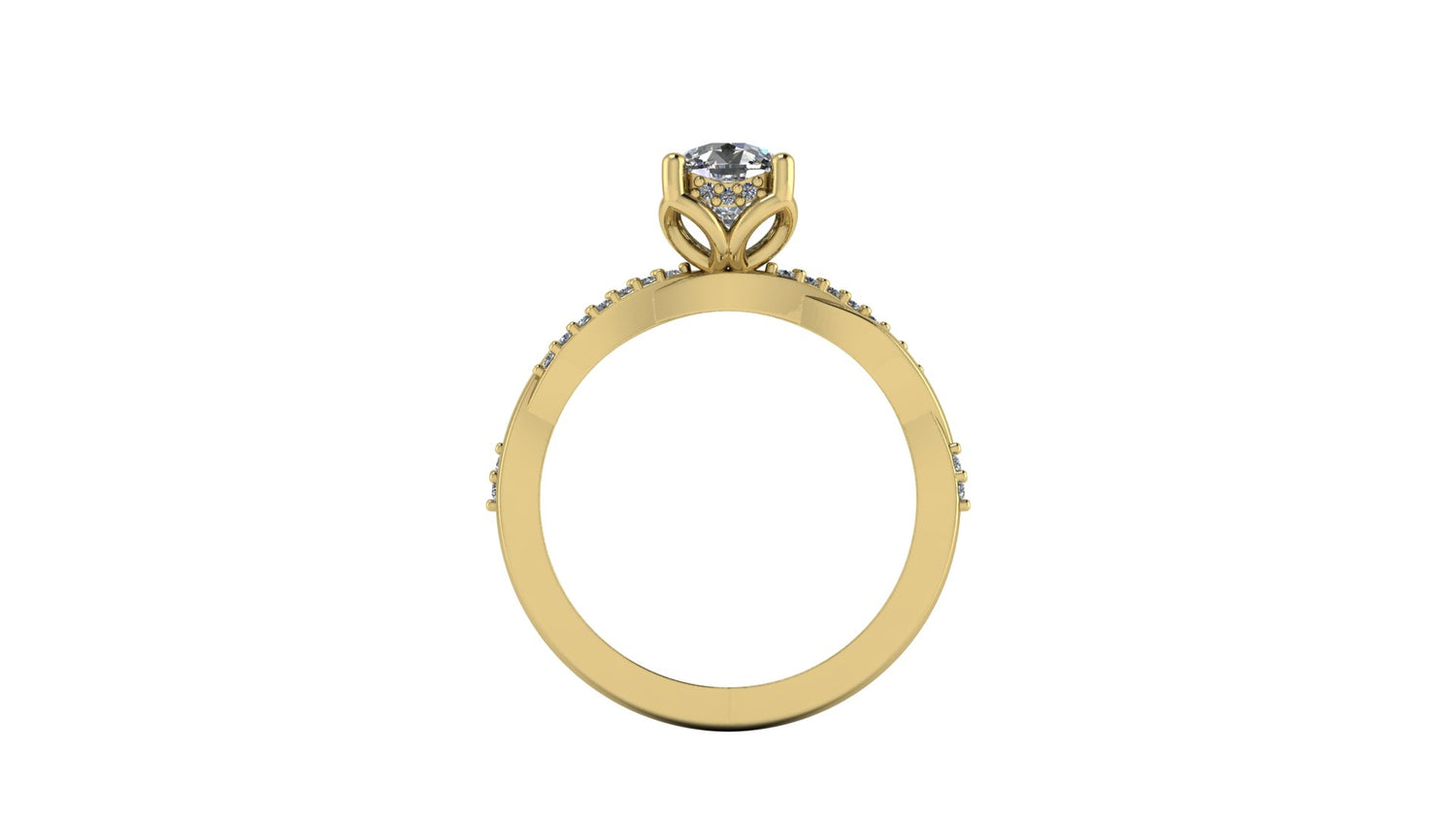 14kt Diamond Lace Engagement Ring
