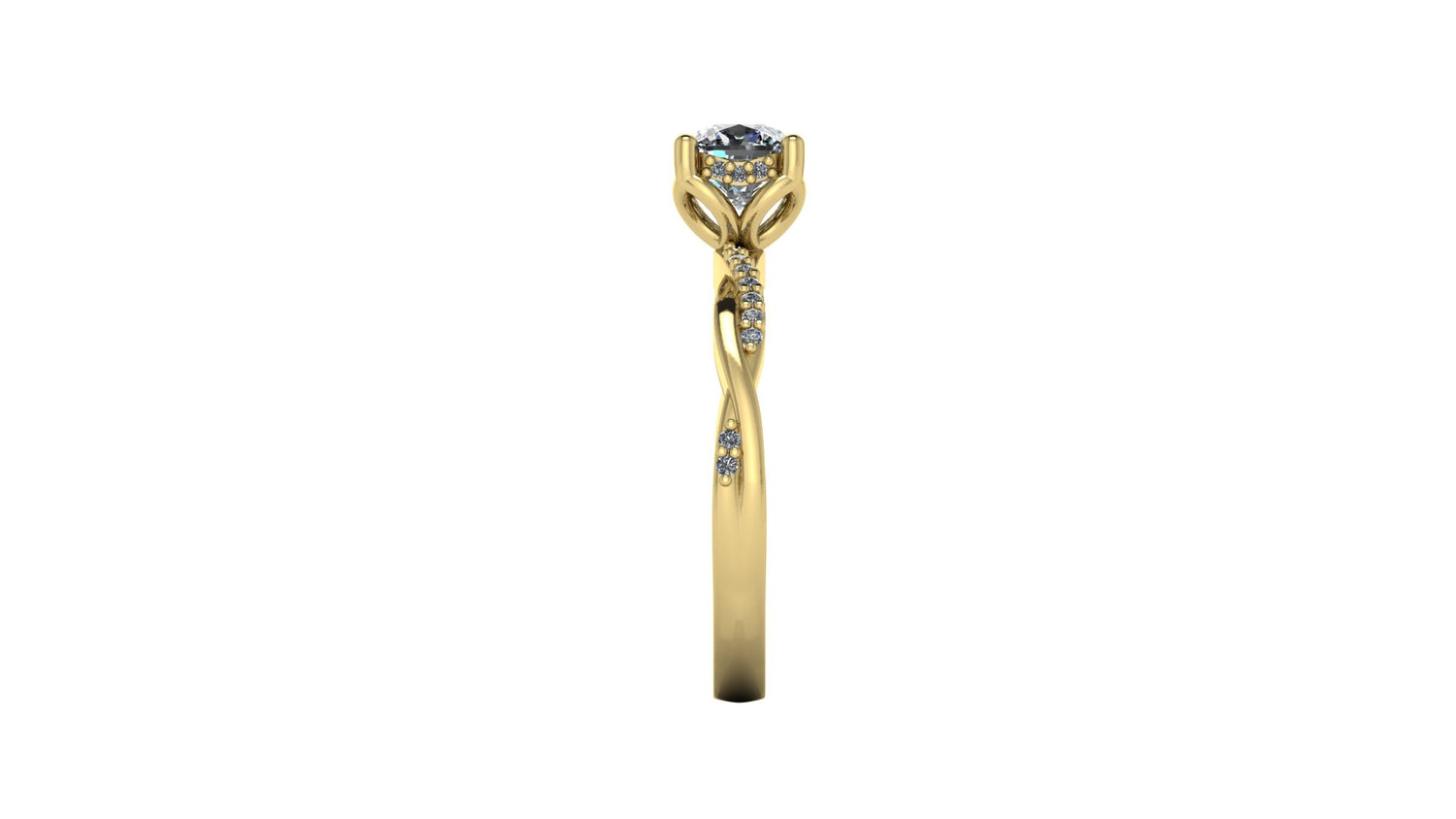 14kt Diamond Lace Engagement Ring