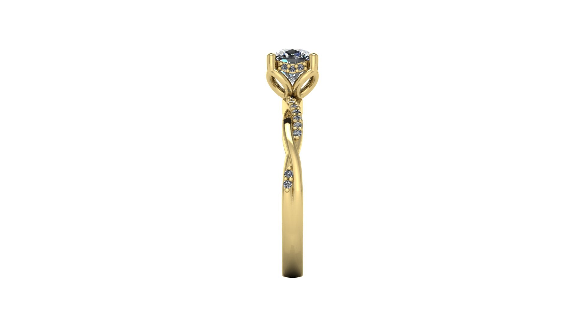 14kt Diamond Lace Engagement Ring