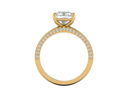 14kt Radiant Glamour Engagement Ring