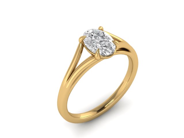 14kt Oval Diamond Frescoes Engagement Ring // For Hannah