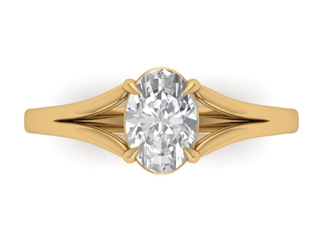 14kt Oval Diamond Frescoes Engagement Ring // For Hannah