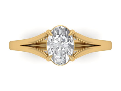 14kt Oval Diamond Frescoes Engagement Ring // For Hannah