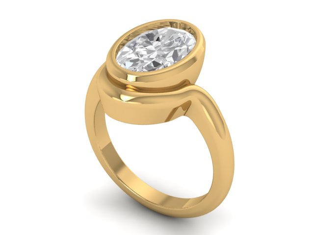 14kt Golden Embrace Engagement Ring
