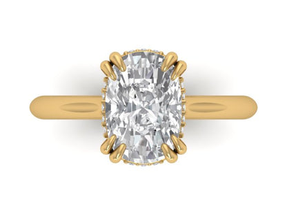 14kt Cushion Diamond Frescoes Engagement Ring