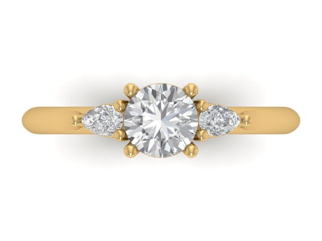 14kt Diamond Poms Engagement Ring
