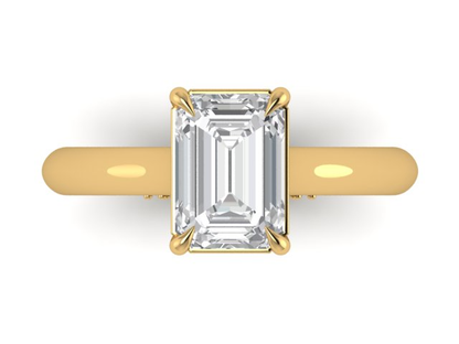14kt Emerald Diamond Frescoes Engagement Ring