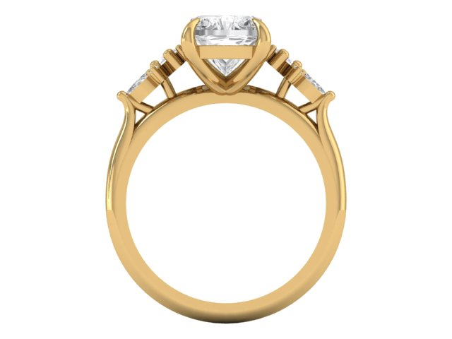 14kt Antique Diamond Trellis Engagement Ring