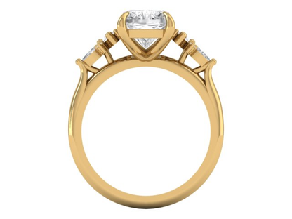 14kt Antique Diamond Trellis Engagement Ring