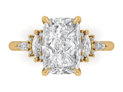 14kt Antique Diamond Trellis Engagement Ring