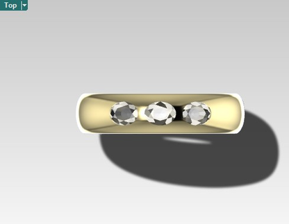 14kt Oval Momento Band