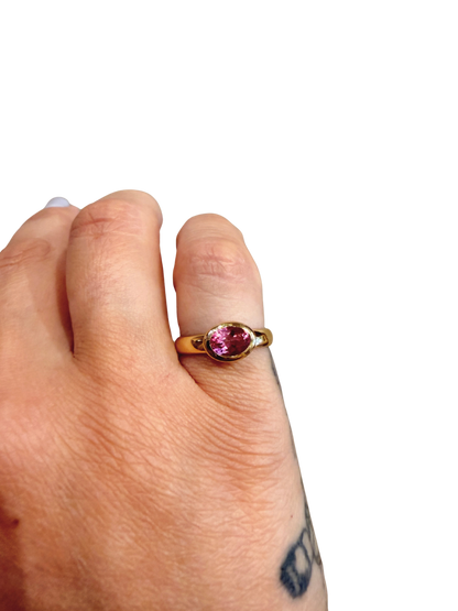Magenta Gallant Ring by Stone &amp; Strand, a bold, gallant setting for a glowing magenta stone