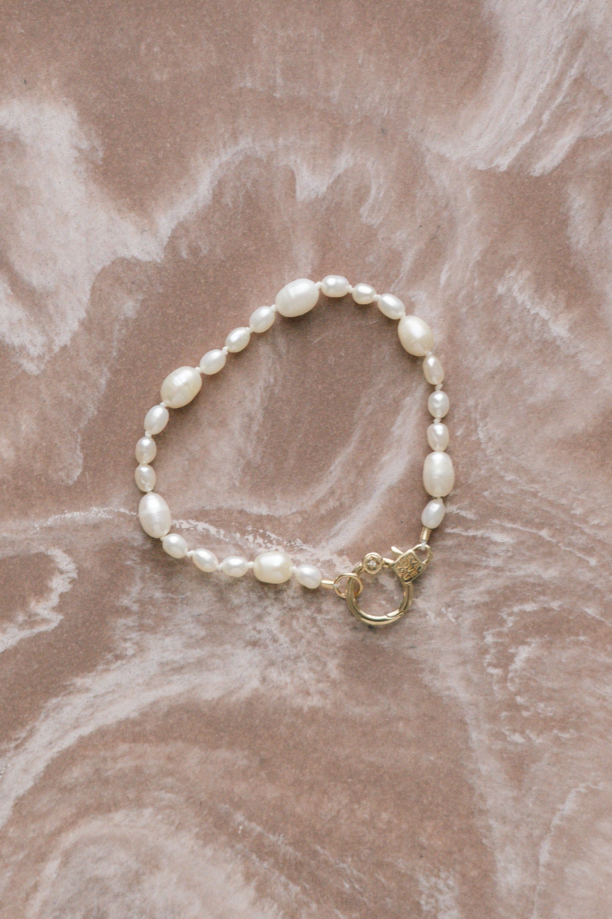 PEARL EYE LOVE YOU CLASP BRACELET