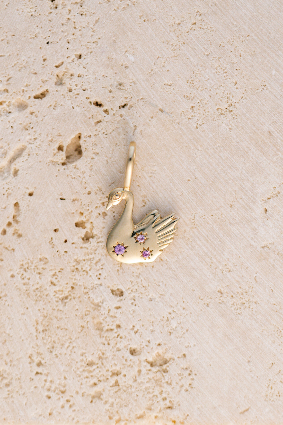 BABY PINK SWAN CHARM