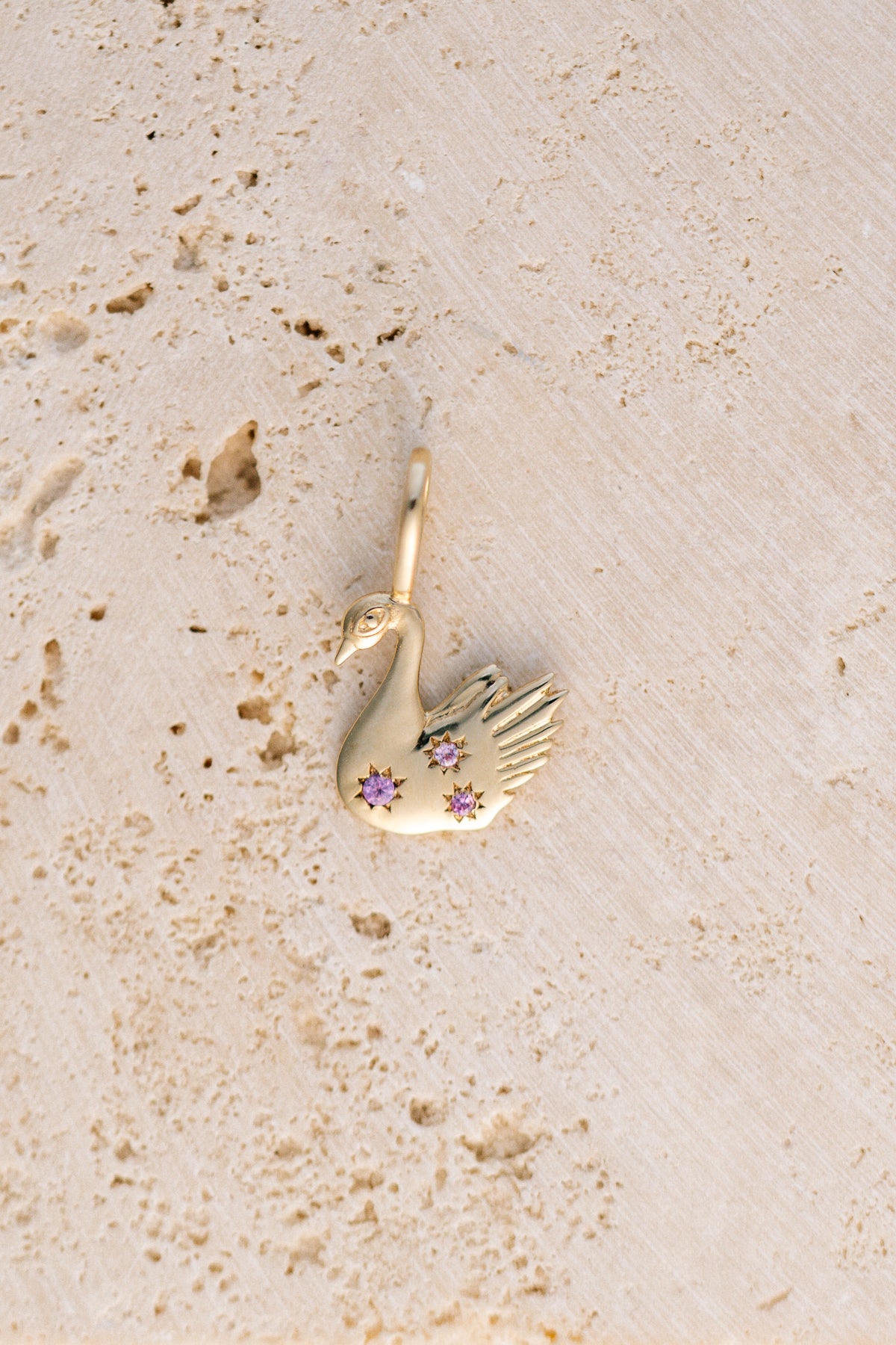 BABY PINK SWAN CHARM
