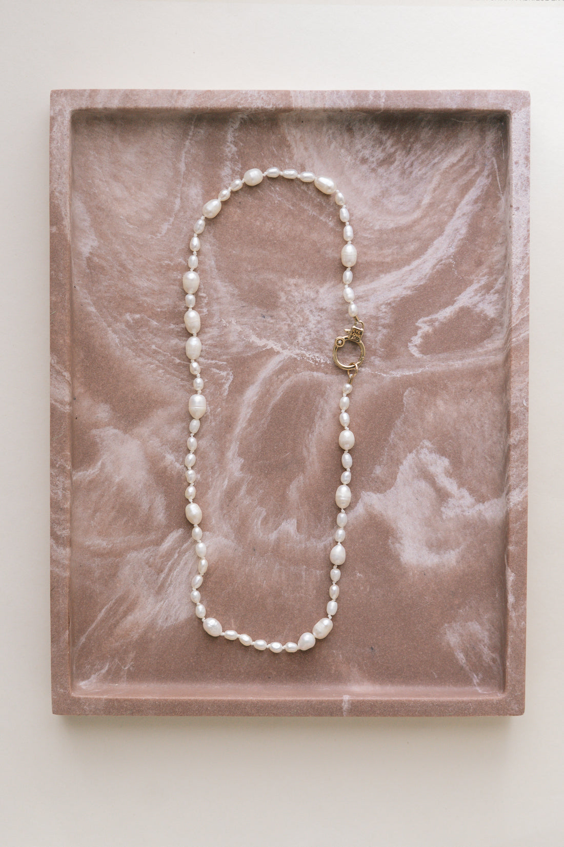 PEARL EYE LOVE YOU CLASP NECKLACE