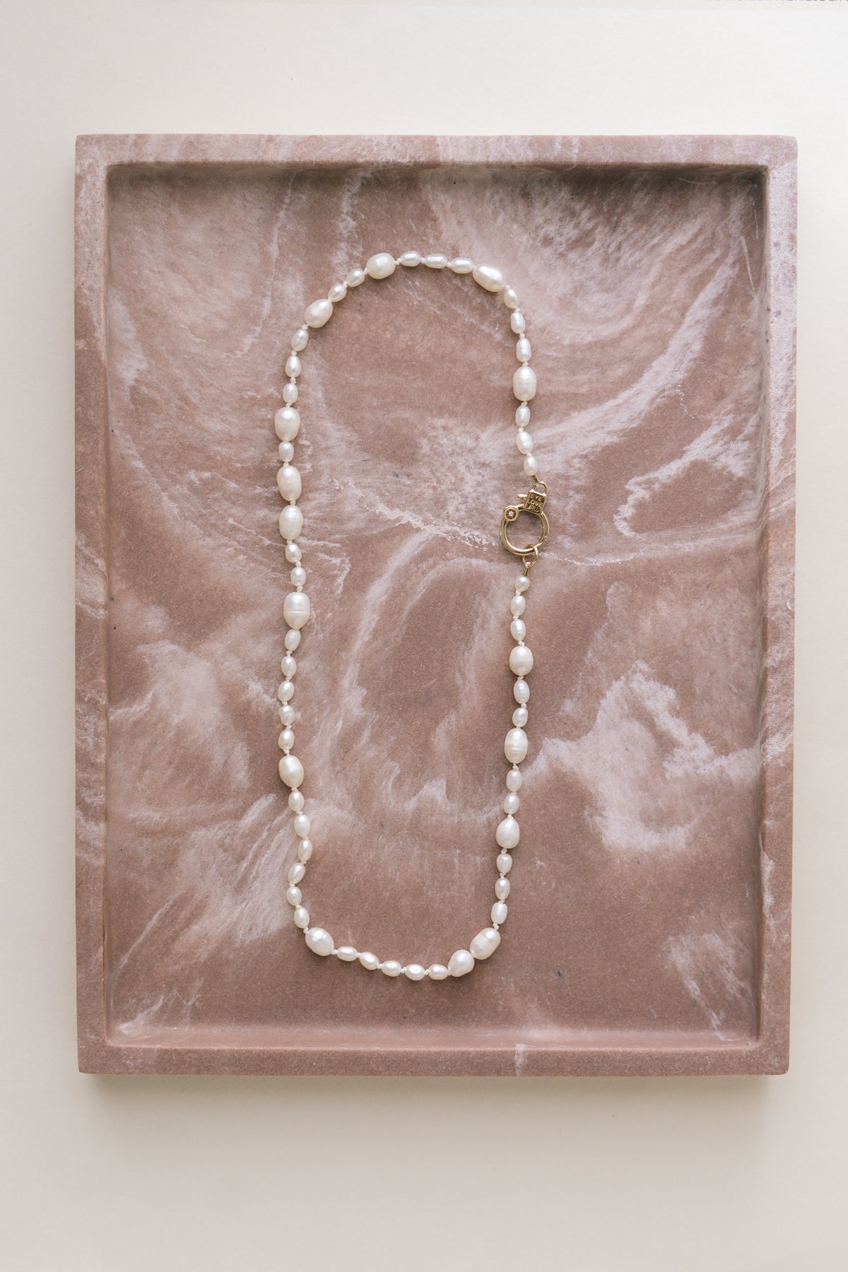 PEARL EYE LOVE YOU CLASP NECKLACE
