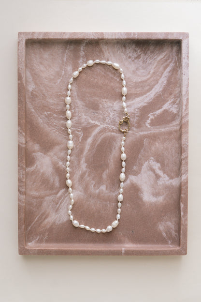 PEARL EYE LOVE YOU CLASP NECKLACE