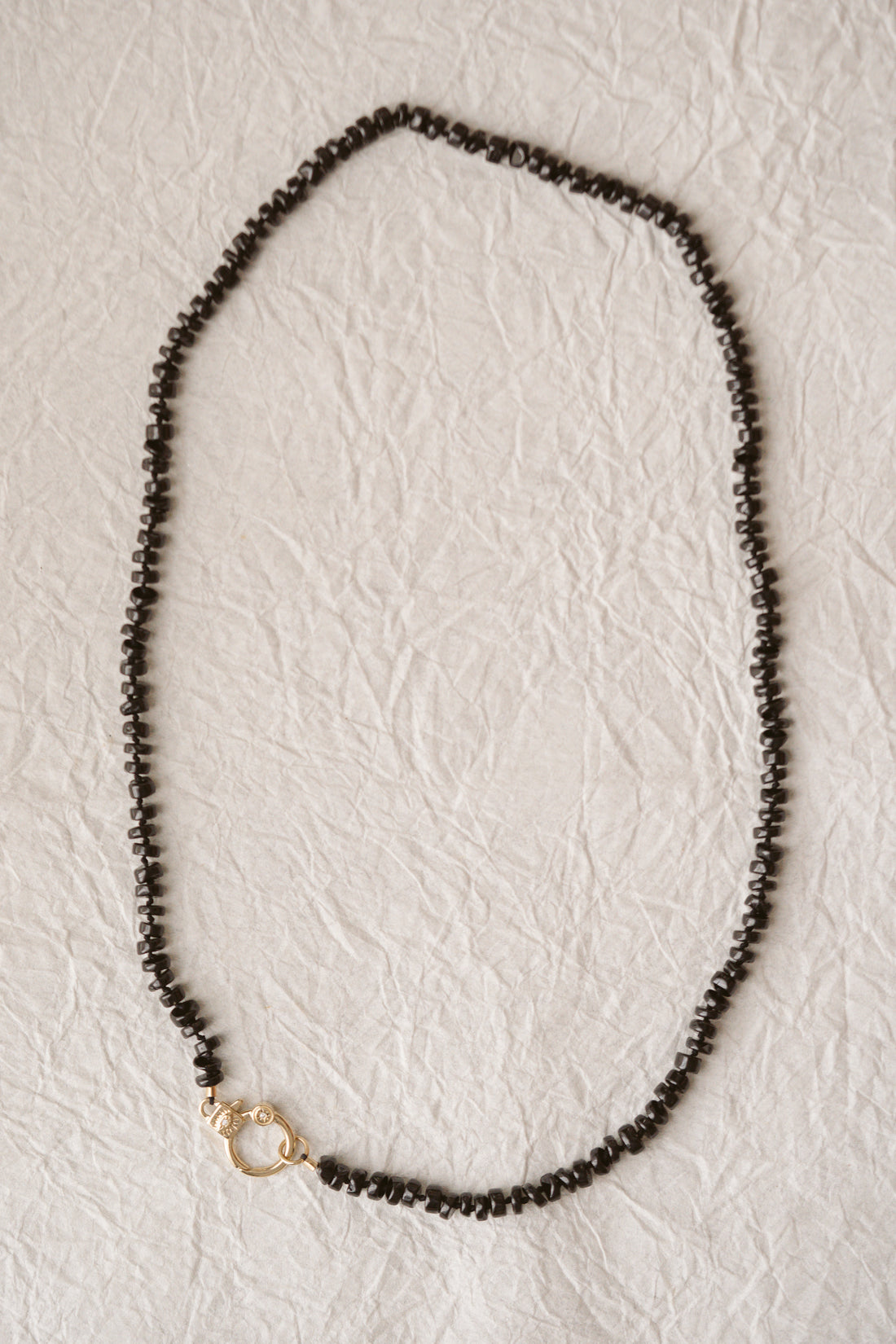 EYE LOVE YOU ONYX CHARM NECKLACE
