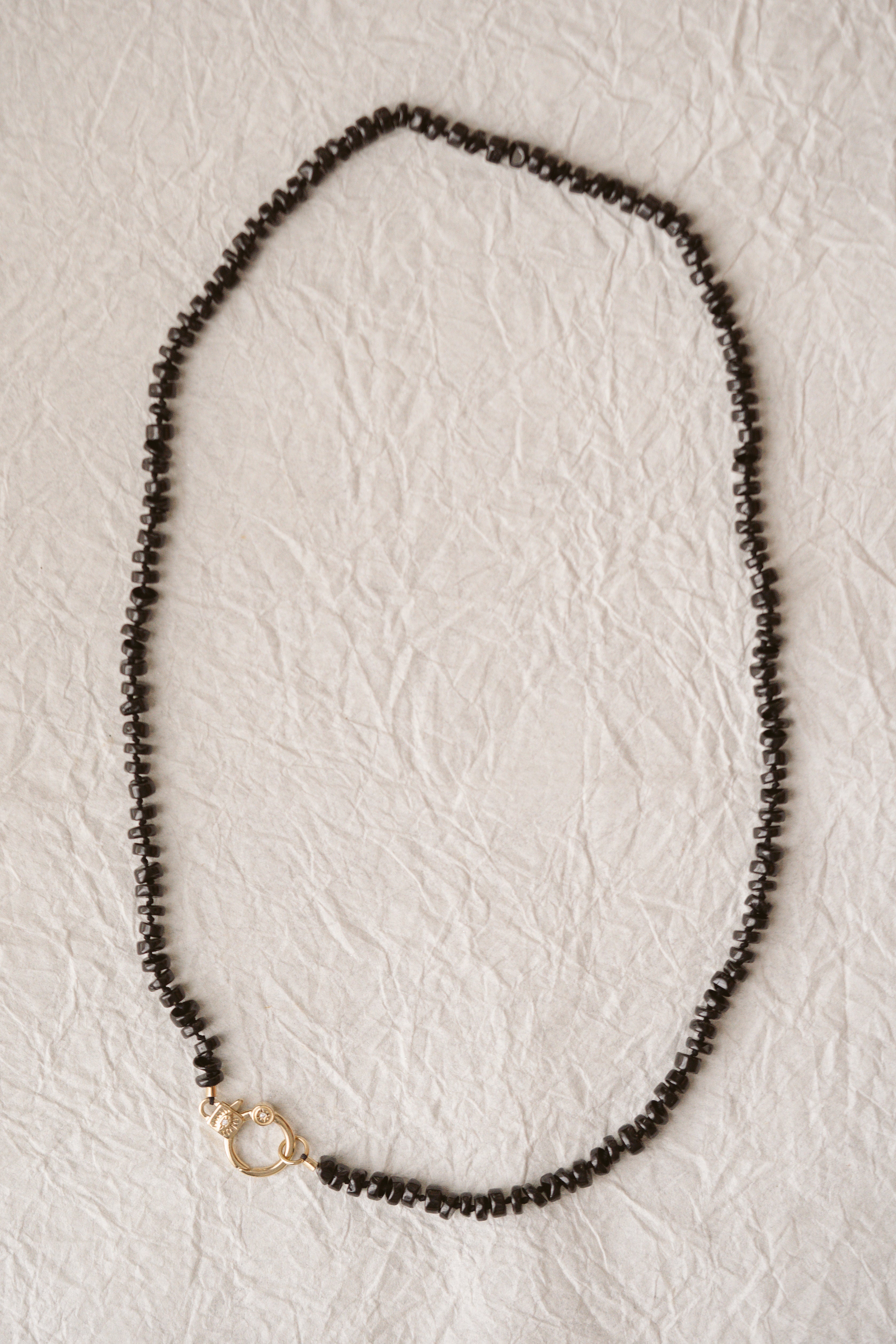 EYE LOVE YOU ONYX CHARM NECKLACE