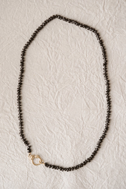 EYE LOVE YOU ONYX CHARM NECKLACE