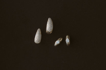 Ethereal Teardrop Huggies by Lane &amp; Kate, another view