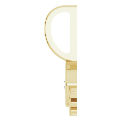 14kt gold Oracles diamond charm, alternate view